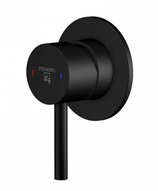 Steinberg 100 - Bateria prysznicowa podtynkowa z korpusem, kolor czarny matowy 100 2250 S