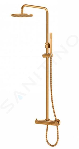 Steinberg 100 - Ensemble de douche avec thermostat, diamètre 200 mm, or rose 100 2721 RG