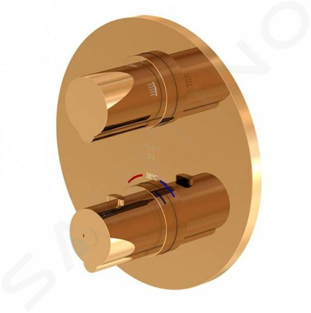 Steinberg 100 - Grifo empotrado termostático para 2 dispositivos, oro rosado 100 4133 3 RG