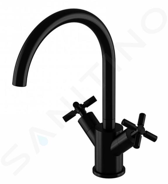 Steinberg 250 - Miscelatore da lavabo con piletta di scarico, nero opaco 250 1500 S