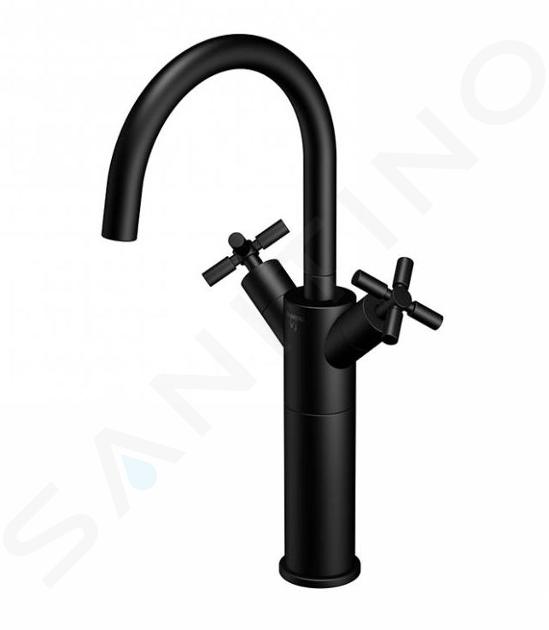 Steinberg 250 - Grifo de lavabo, con desagüe, negro mate 250 1550 S