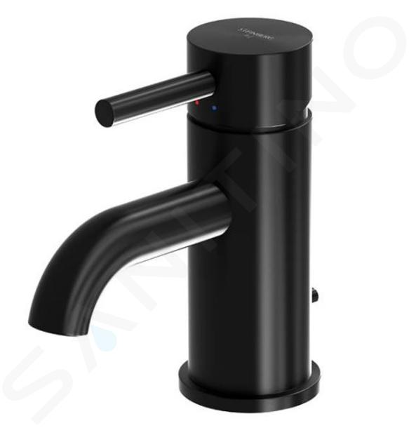 Steinberg 100 - Mitigeur de lavabo avec vidage, noir mat 100 1000 S