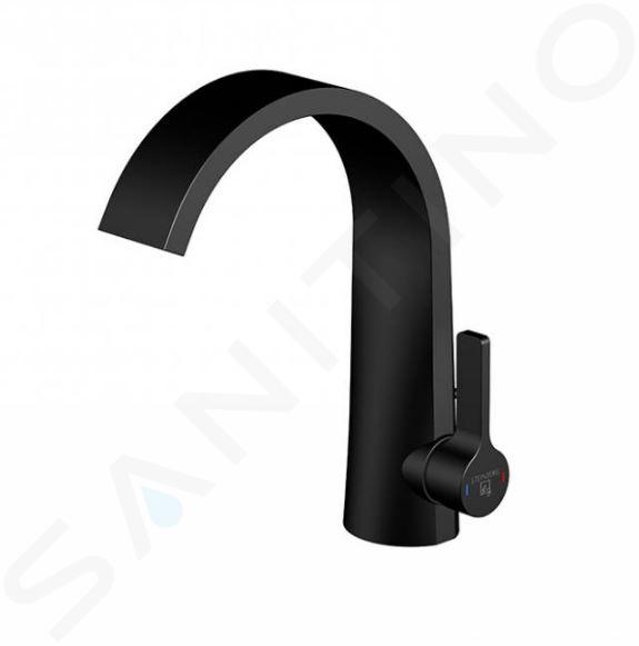 Steinberg 280 - Mitigeur de lavabo avec vidage, noir mat 280 1000 S