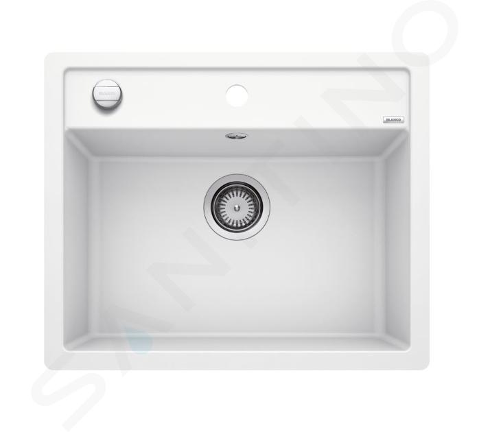 Blanco Dalago 6 - Chiuvetă silgranit, 61x50 cm, cu control scurgere, alb 514771