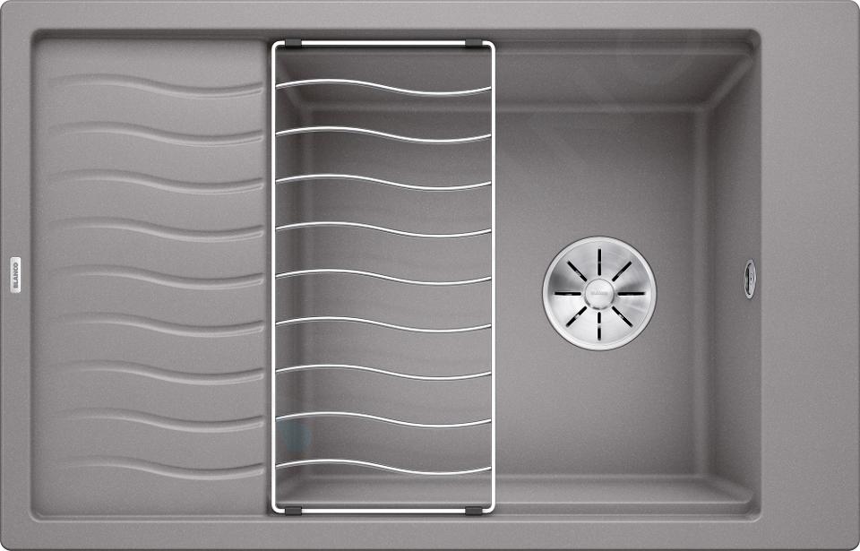 Blanco Elon XL 6 - Silgranitspüle, 780x500 mm, mit Zubehör, InFino, Aluminium 524836