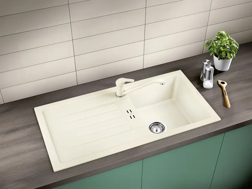 Blanco Favum 45 - Silgranit spoelbak, 86x44 cm, jasmijn 524230 ...
