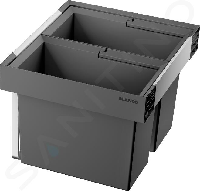 Blanco Flexon II - Cubo de basura extraíble empotrado, con compartimientos separados, capacidad 49 l 526641