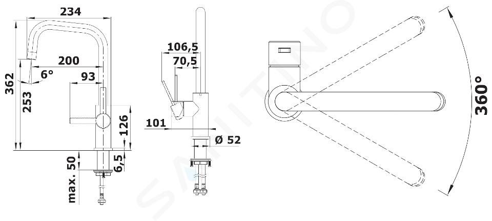 Blanco Jandora - Keukenkraan, geborsteld rvs 526615