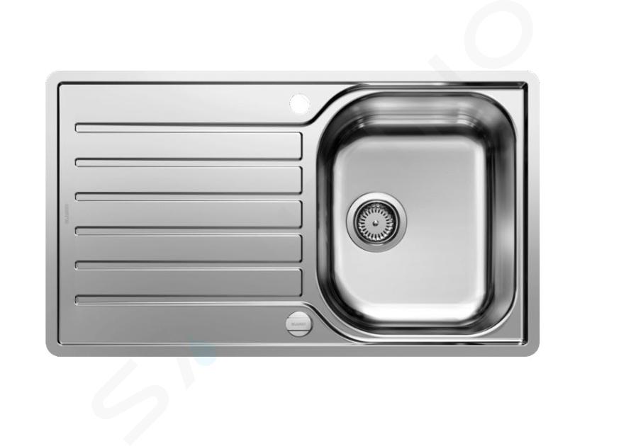 Blanco Lantos 45 - Fregadero, 86x50 cm, con control de desagüe, acero inoxidable cepillado 519707