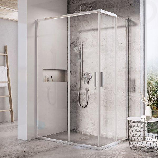 Ravak Blix Slim - Zuhanyajtó, 800x1950 mm, fényes alumínium/tiszta üveg X1XM40C00Z1