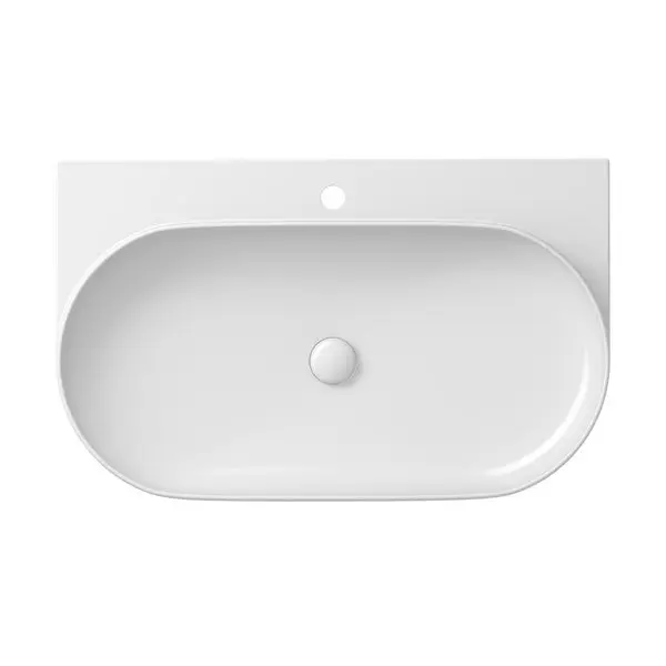 Ravak Yard - Umyvadlo 81x50 cm, bez přepadu, otvor pro baterii, bílá XJX01280002