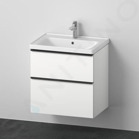 Duravit D-Neo - Waschtisch mit Unterschrank, 634x625x452 mm, 2 Auszüge, weiß matt DE012001818