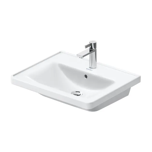 Levně Duravit D-Neo - Umyvadlo 60x48 cm, s přepadem, otvor pro baterii, bílá 2367600000