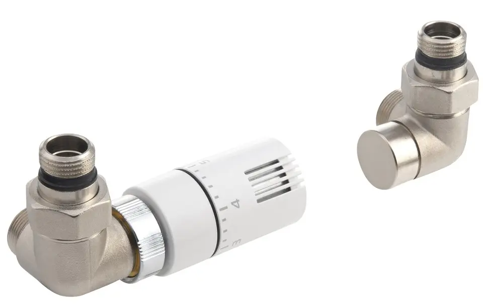 Aqualine Accesorii - Set de conectare ECO termostatic, stânga, nichel/alb CP9911LS