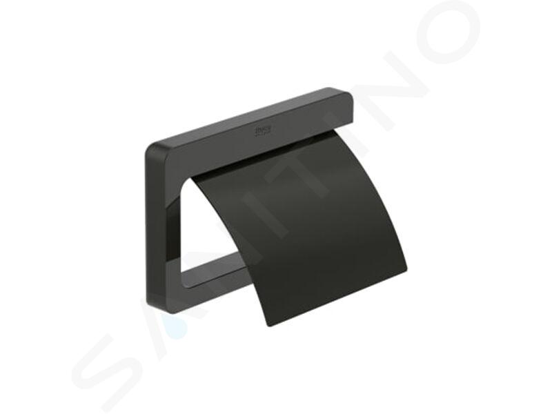 Roca Tempo - Porte-papier toilette avec couvercle, noir A817033CN0