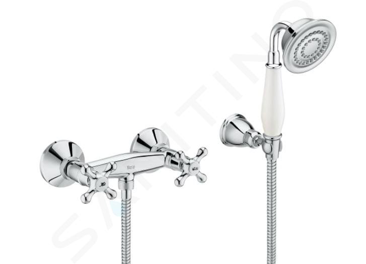 Roca Carmen - Ensemble de douche avec mitigeur, 1 jet, chrome A5A204BC00