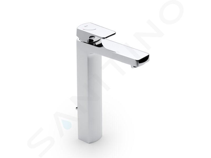 Roca L90 - Mitigeur de lavabo avec vidage Click-Clack, Cold Start, chrome A5A3G01C00