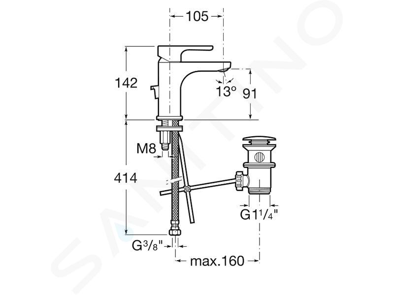 ROCA A5A3K09C00 L20 Grifo Monomando Lavabo Coldstart Cuerpo Liso Cromo —  Bañoidea