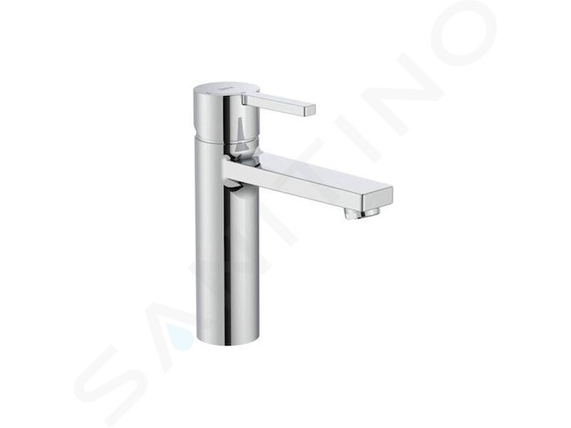 Roca Naia - Miscelatore da lavabo con piletta di scarico Click-Clack, Cold Start, cromo A5A3996C00