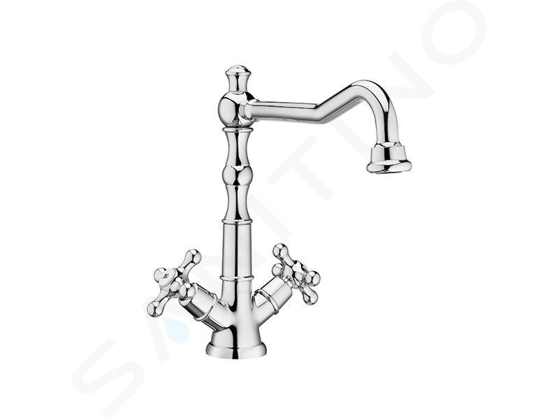 Roca Carmen - Miscelatore da lavabo con piletta di scarico Click-Clack, cromo A5A384BC00