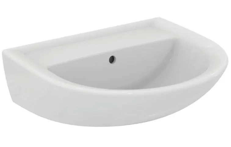 Ideal Standard Eurovit - Umywalka 55x46 cm z przelewem, bez otworu na baterię, kolor biały W332701
