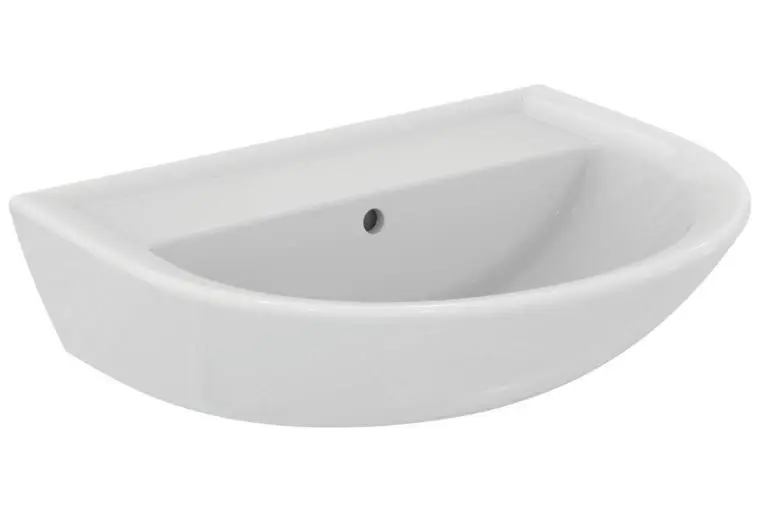 Ideal Standard Eurovit - Umywalka 60x47 cm z przelewem, bez otworu na baterię, kolor biały W332401