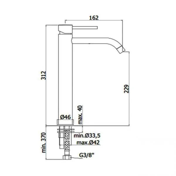 Paffoni Light - Umývadlová batéria, čierny mat LIG081NOIIJ1