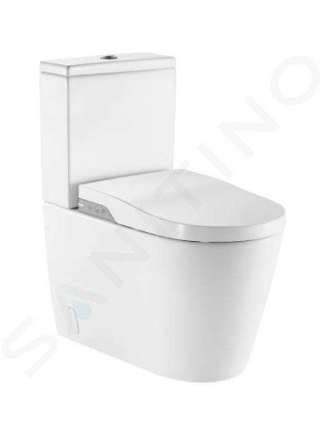 Roca Inspira - Bideu electronic In-Wash cu vas ceramic, sistem de evacuare Vario, Dual Flush, SlowClose, Rimless, alb A80306L001