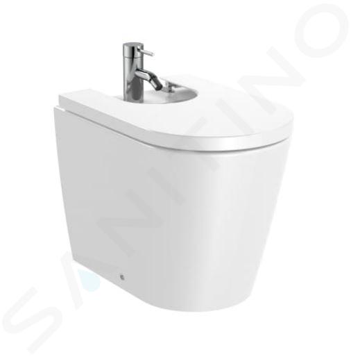 Roca Inspira - Stojaci bidet, s prepadom, otvor na batériu, biela A357527000