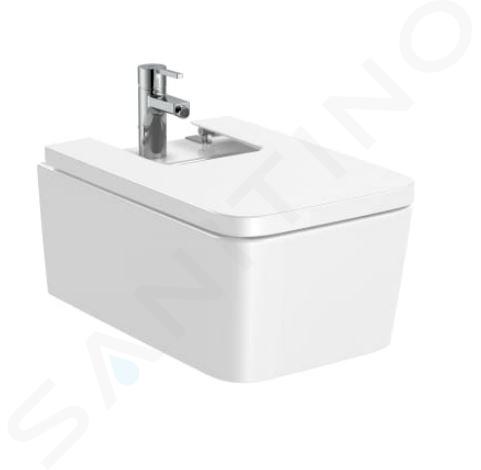 Roca Inspira - Závesný bidet, s prepadom, otvor na batériu, biela A357535000