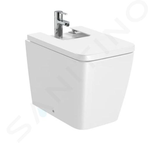 Roca Inspira - Stojaci bidet, s prepadom, otvor na batériu, biela A357537000