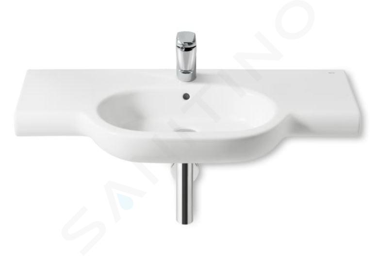 Roca Meridian - Lavabo 1000x460 mm, con rebosadero, orificio para grifo, blanco A32724B000