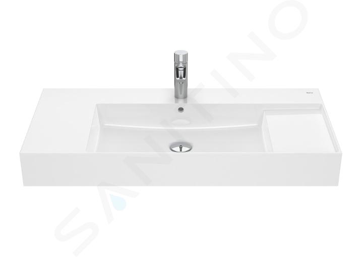 Roca Inspira - Lavabo 1000x490 mm, con troppopieno, foro per miscelatore, bianco A32752A000