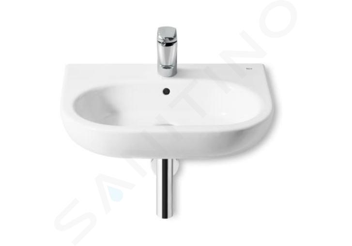 Roca Meridian - Lavabo 600x460 mm, con troppopieno, foro per miscelatore, bianco A327242000