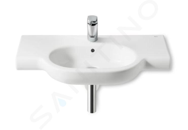 Roca Meridian - Lavabo 850x460 mm, avec trop-plein, trou pour robinetterie, blanc A32724D000