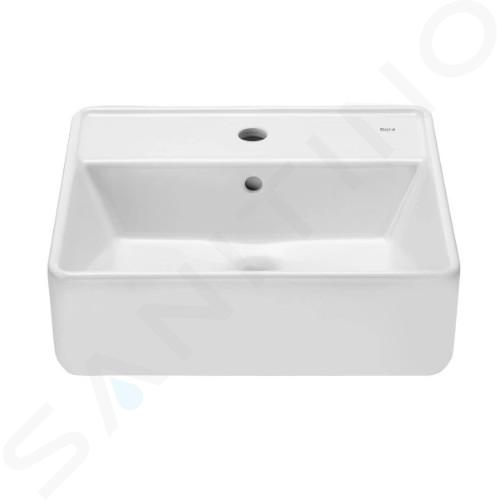 Roca The Gap - Lavabo da appoggio 420x390 mm, con troppopieno, foro per miscelatore, bianco A3270MM000