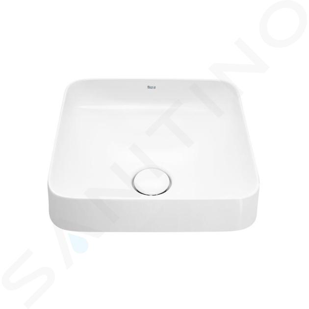 Roca Inspira - Lavabo de mueble 370x370 mm, con rebosadero, orificio para grifo, blanco A32753R000