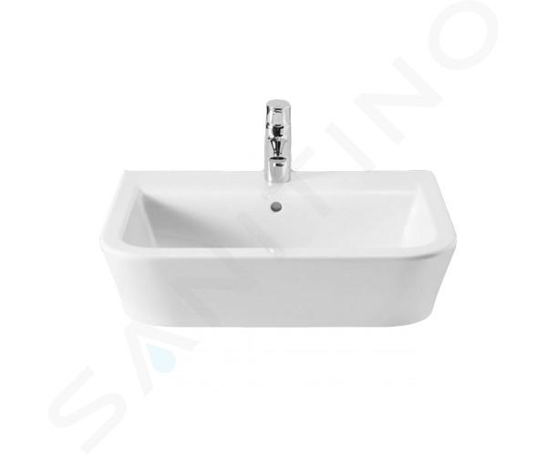 Roca The Gap - Lavabo da mobile 56x40 cm, con troppopieno, foro per miscelatore, bianco A32747S000