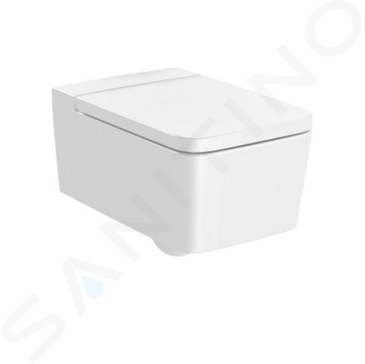 Roca Inspira - Hangend toilet, Rimless, wit A346537000