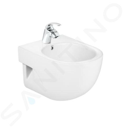 Roca Meridian - Bidet suspendu, trou pour robinetterie, blanc A357246000