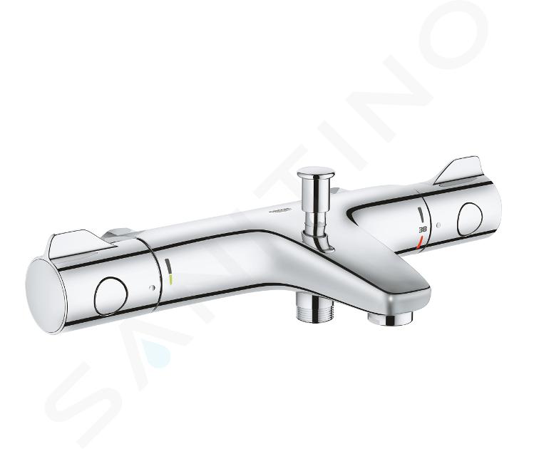 Grohe Grohtherm 800 - Baterie cadă termostatată, fără conexiuni excentrice, crom 34568000