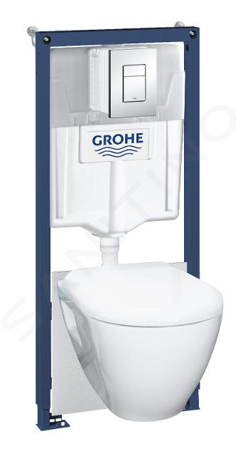 Grohe Solido - Set de bâti-support, cuvette et abattant softclose, plaque de déclenchement Skate Cosmopolitan, chrome 39468000