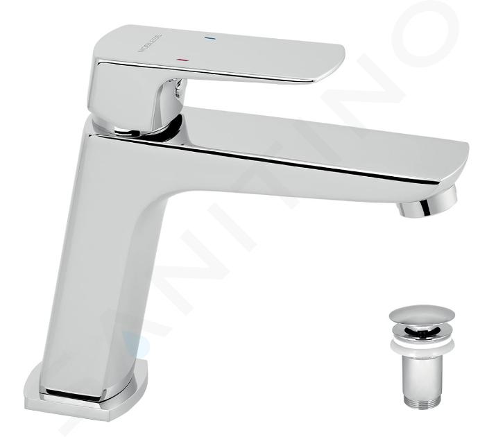 Novaservis Nobless Ego - Grifo de lavabo con desagüe, cromo 43003,0