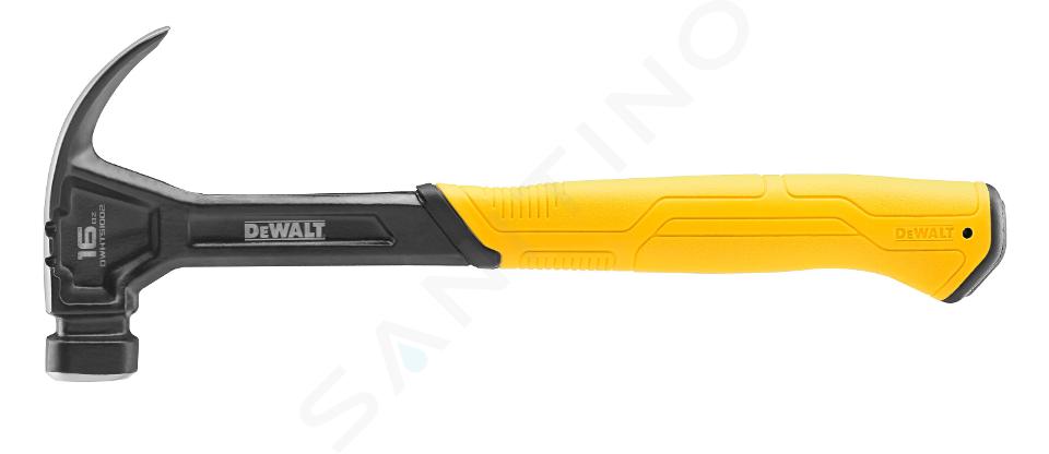 DeWALT Herramientas - Martillo de acero 454 g, sacaclavos curvado, cara lisa DWHT51002-0