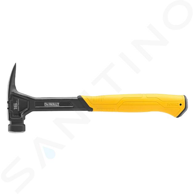 DeWALT Herramientas - Martillo de acero 454 g, sacaclavos recto, cara lisa DWHT51003-0