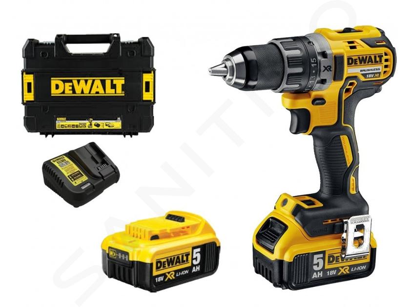 DeWALT Narzędzia - Wiertarka akumulatorowa 18 V, 2 akumulatory 5,0 Ah XR DCD791P2