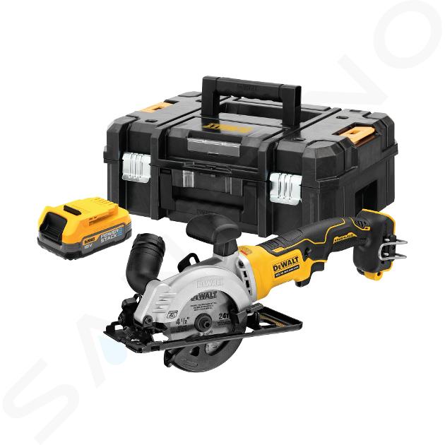 DeWALT Herramientas - Sierra circular 18V AKU 115 mm, 1x aku 1,7 Ah POWERSTACK DCS571E1T