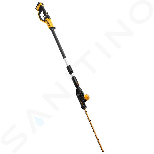 DeWALT Unelte - Trimmer pentru gard viu cu acumulator 18V cu mâner lung, 1 x baterie 5,0 Ah XR, încărcător DCMPH566P1