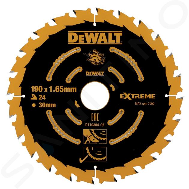 DeWALT Příslušenství - Pilový kotouč 190 x 30 mm, 24 zubů DT10304