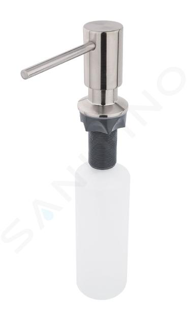 Nimco Altro - Dosatore di sapone o disinfettante, 350 ml, da incasso, acciaio inox UNM 4031V-10